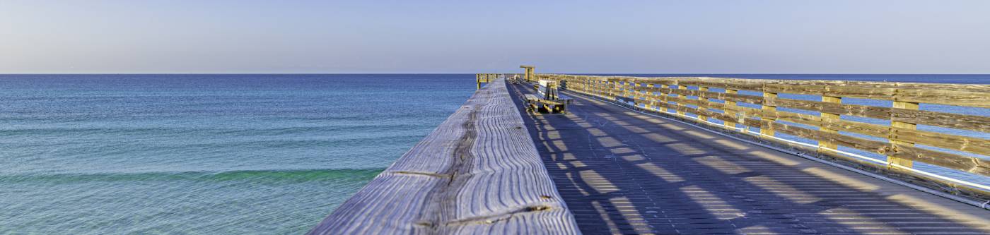 A fishing pier at St. Andrews State Park