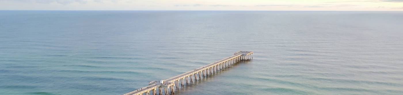 A view of a pier near Panama City Beach